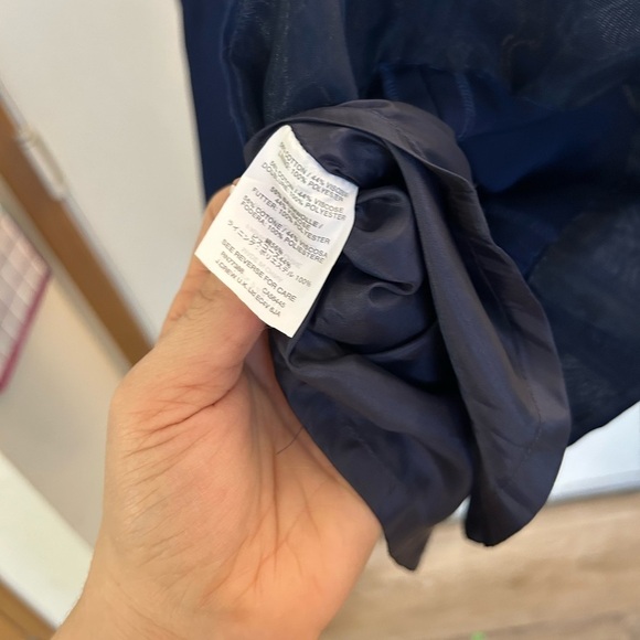 J. Crew Dresses | J. Crew Navy Blue Pleated Fit And Flare V Neck Dress...size 8 - Picture 6 of 8